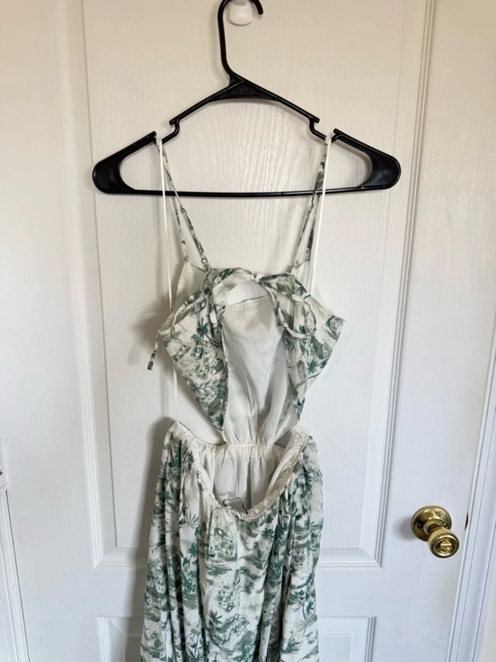 Abercrombie & Fitch Cutout Maxi Green Dress